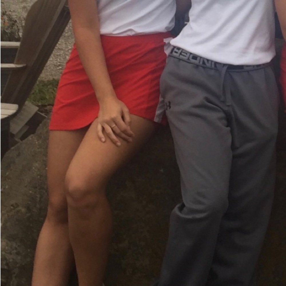 red Nike tennis skirt